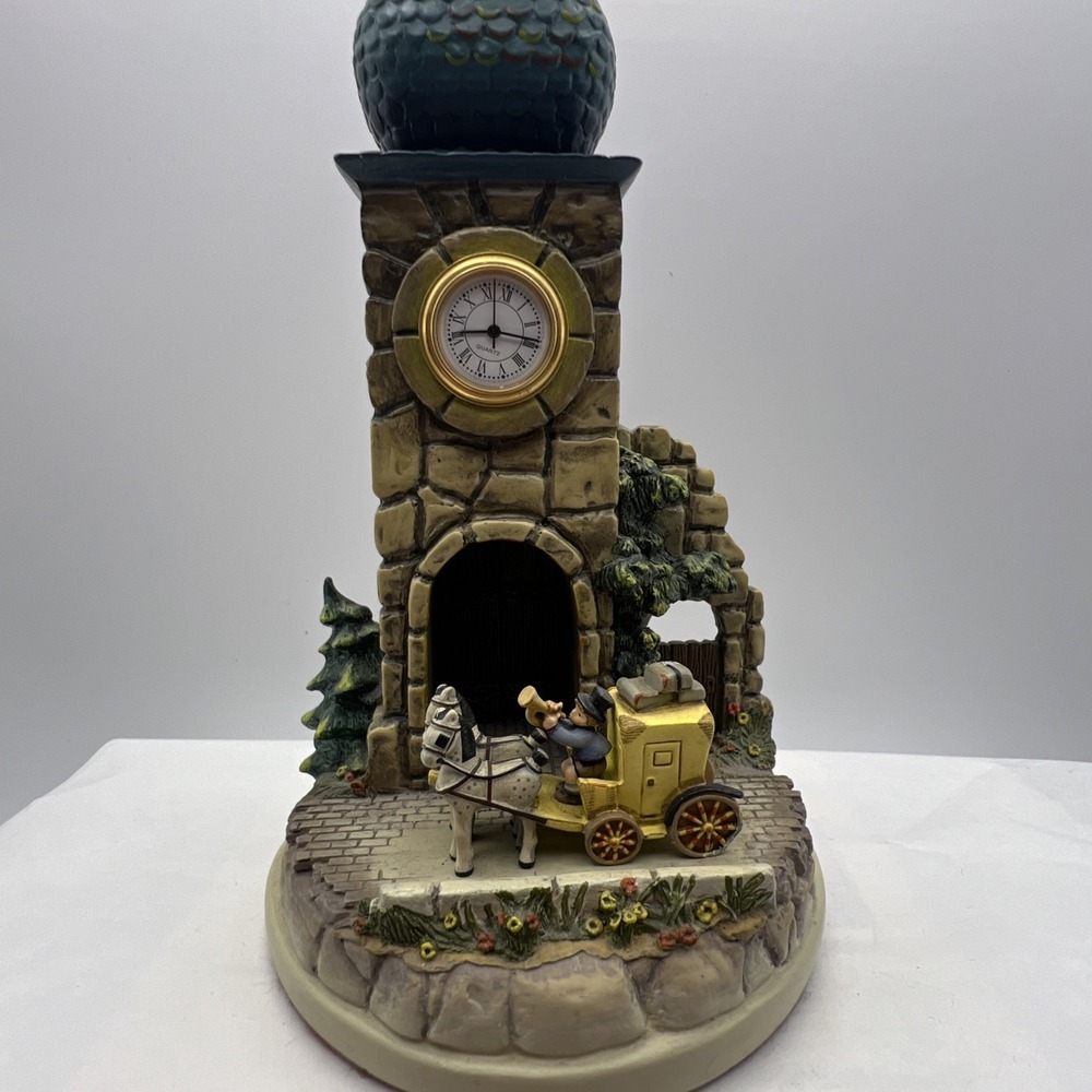 RARE Goebel/Olszewski Mail is Here Clock Tower Vignette w/Coach 1992 931D - Picture 14 of 15